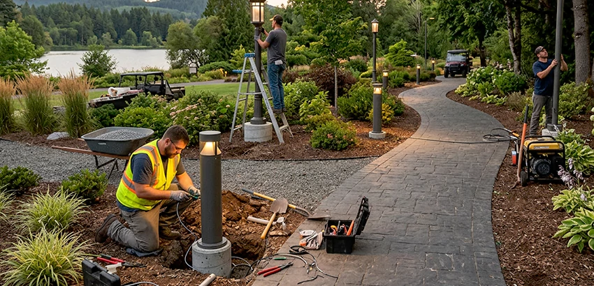 Landscape Post, Pole, and Bollard Lighting Installation in Antioch